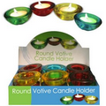 Thick Glass Round Votive Candle Holder